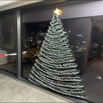 Kdkad Christmas Garland, 117 Inch Battery-Operated Xmas Rattan Light String, Copper-String Fairy Lights with Snowflake Tips, Indoor/Outdoor Christmas Tree/Fireplace/Wedding Decor No Needed