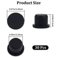 thumbnail image 2 of 30 pc Silicone Hole Plugs Snap in Hole Plugs Post Pipe Insert End Caps for Furniture Fencing Round Black 14.5x11mm Pin: 11.5mm, 2 of 6