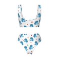 thumbnail image 6 of Rocae Cartoon Poodle Dog for Bikini Set for Women Two Piece Sexy High Swimsuits Split Crossover Bikini X-Large, 6 of 9