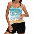 thumbnail image 7 of cocolona Womens Two Piece Tankini Swimsuits with Shorts Spaghetti Straps Backless Modest Bathing Suit Holiday Vacation Beach Swimwear, 7 of 7