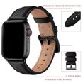 thumbnail image 3 of WFEAGL Apple Watch Series Genuine Leather Replacement Band 38mm 40mm 41mm Black/Black, 3 of 8