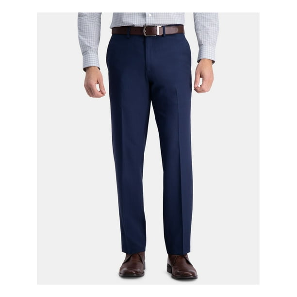 HAGGAR Mens Blue Classic Fit Pants 38W \ 34L - Walmart.com