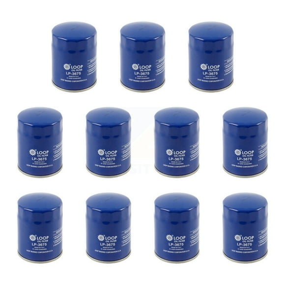 LOOP Filtre à Huile Moteur (11 Pack) pour Voiture Chevrolet GMC Silverado 1500 Sierra 2500 HD Cadillac Oldsmobile Buick DeVille Envoy Trailblazer Yukon Tahoe Rendez-Vous Cutlass Supreme Regal TG 3500 KLO-100123