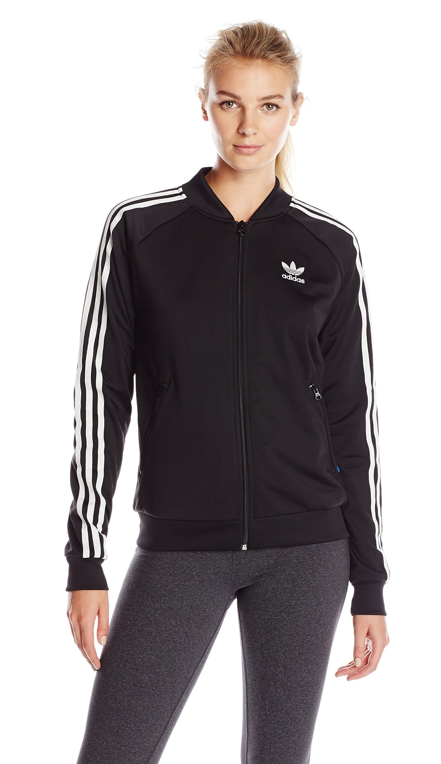 adidas originals authentic superstar track jacket in black