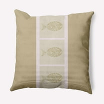 Simply Daisy 16" x 16" Fish Chips Nautical Indoor/Outdoor Throw Pillow