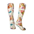 thumbnail image 4 of Bingfone Compression Socks For Women And Men Long Socks For Running Athletic Cycling Nurse-Flowers And Birds Watercolor, 4 of 9