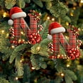 thumbnail image 5 of Christmas Tree Ornaments 2D Acrylic Monogram Pendants With Santa Hat 26 Letters Hanging Decorations For DIY Crafts And Home Decor, 5 of 5
