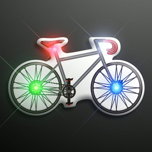 FlashingBlinkyLights Light Up LED Bicycle Flashing Lapel Pins