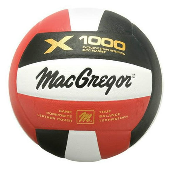 MacGregor MCV1000B X1000 Volleyball d'Intérieur et d'Extérieur&44; Noir et Blanc