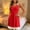 *Red, variant on ClodeEU Women's V Neck Bow Front Lace Hem Spaghetti Strap Nightgown,Casual Loose Sleep Night Dress Black,Women's Plus L