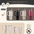 thumbnail image 3 of 2-Pack Replacement Cup Lid for Stanley 40 oz  Flip Straw Tumbler Cover, Leakproof & No-Spill, Reusable Dustproof, 3 of 5