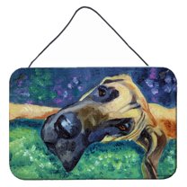 Carolines Treasures 7434DS812 Great Dane Hard Day Wall or Door Hanging Prints 8x12 multicolor