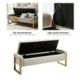 thumbnail image 5 of Tina's Home 55" Upholstered Storage Ottoman Bench For End of Bed Entryway Bedroom Beige, 5 of 9