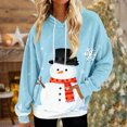 thumbnail image 6 of Hoodies for Women Oversized Winter Plush Cute Sweatshirts Pullover Trendy Fall Winter Clothes with Christmas Print for Comfortable Seasonal Wear,Blue,L, 6 of 6