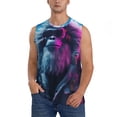 thumbnail image 2 of Lsque Hip-Hop Glasses Gorilla Print Men's Cotton Blend Sleeveless Muscle Shirts (S-3XL)- Moisture Wicking, Odor Protection, UPF 30+,Large, 2 of 8