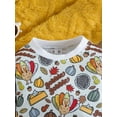thumbnail image 4 of LMLYSoH Baby Girls Boys Sweatshirts Rompers Thanksgiving Clothes Turkey Letter Pumpkin Print Crew Neck Long Sleeve Toddler Bodysuits, 4 of 9