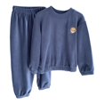 thumbnail image 5 of SONGGE Girls Set Winter Thermal Tops Pants Kids Loungewear Outfit Sets Cozy Flannel Lapel Toddler Children With Grip Socks Long Sleeve Fashionable Clothing Sets, 5 of 6