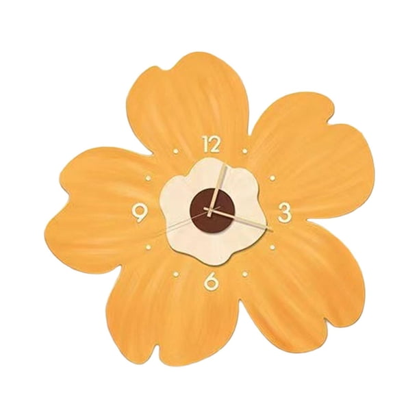 Reloj de pared moderno, reloj de pared con flores, relojes decorativos para paredes, para colgar en la pared. Pequeño