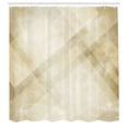 thumbnail image 5 of Ambesonne Tan Shower Curtain, Striped Vintage Triangular, 69"Wx84"L, Beige Tan, 5 of 5