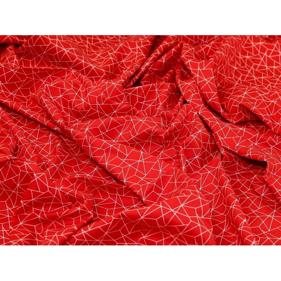 Minerva 100% Cotton Poplin Fabric Red - per yard