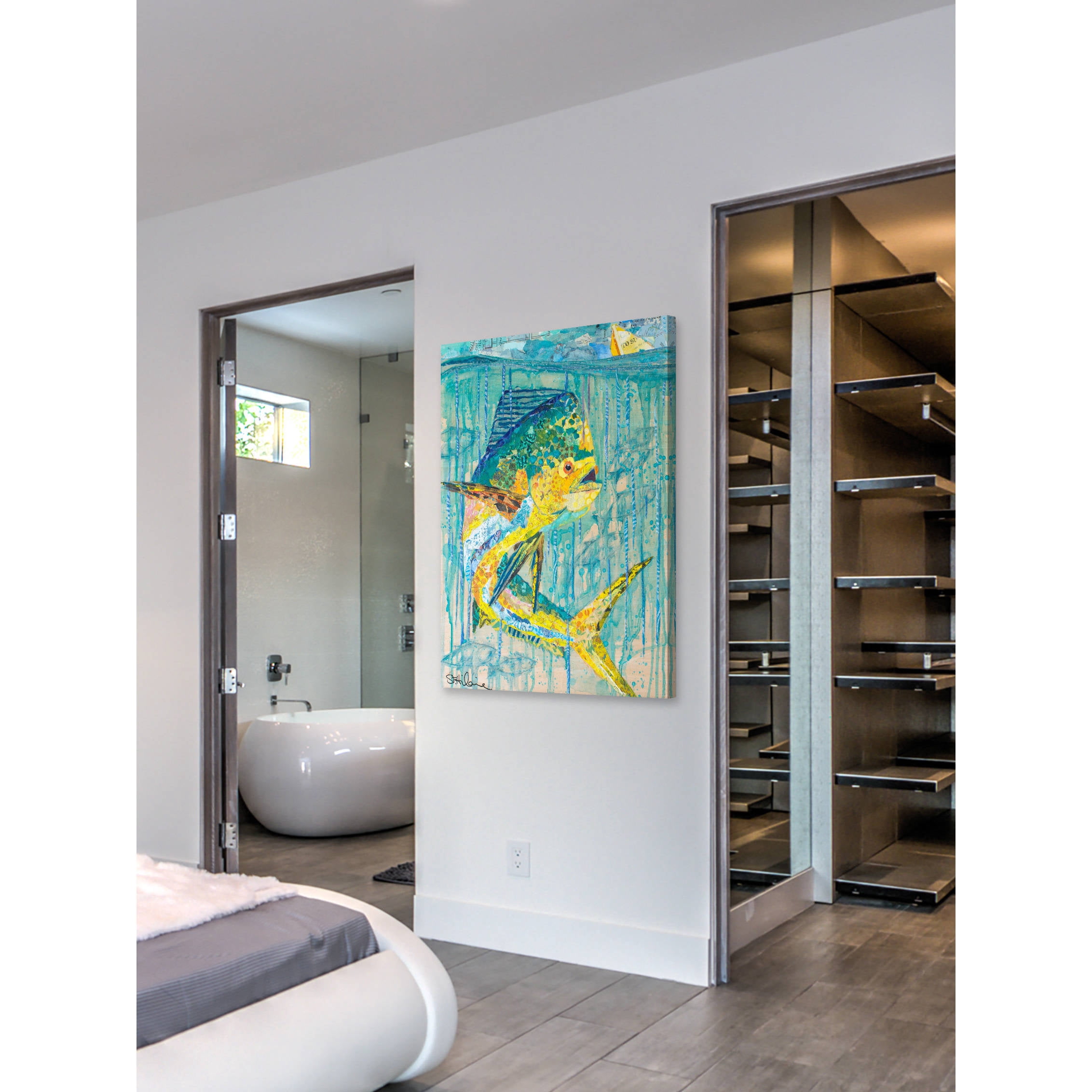 "Mahi-Mahi" Painting Print on Wrapped Canvas
