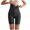 Black, variant on Women's Plus Size High Waist Shaping Boxer Briefs, Jacquard Panel Zip Front Double Layer Control Shapewear Shorts M-5XL, Khaki