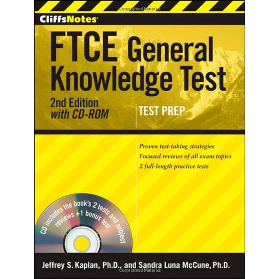 Pre-Owned CliffsNotes FTCE General Knowledge Test [With CDROM] (Paperback) 1118018044 9781118018040