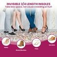 thumbnail image 7 of Bukihome High Heel Cushion Inserts for Women - 3/4 Invisible Insoles Prevent Feet from Sliding Forward - Shock & Sweat Absorption - Comfort Shoe Pads for High Heels Sandals Flats,Size L, 7 of 7