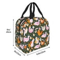 thumbnail image 2 of Pofeuu Roosters and Chicks Print Lunch Bag Lunch Box Large Capacity Insulated Lunch Bag for Adult, Leakproof Reusable Lunch Tote Bags for Work, 2 of 5