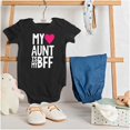 thumbnail image 3 of Cute BFF Niece Aunt Best Auntie Ever Bodysuit Jumper Girls Infant Baby Brisco Brands NB, 3 of 6