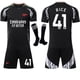 thumbnail image 1 of 2024-2025 Arsenal Away Kids Adult Black Football Shirt Kit With Socks No. 41 RICE No.41 RICE, 1 of 2