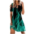 thumbnail image 1 of QIPOPIQ Robes de Cocktail pour Femmes, Manches Courtes, Décontractées, Amincissantes, Imprimé Dos, Épaules Dénudées, Offres 2023, 1 of 5