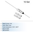 thumbnail image 3 of Uxcell 10 Pcs Metal Temperature Thermal Fuse SF130 130C 266F 10A 250V Cutoff Thermal Fuse con 20 Pcs BN1.25 Conector de Terminales Desnudos, 3 of 6