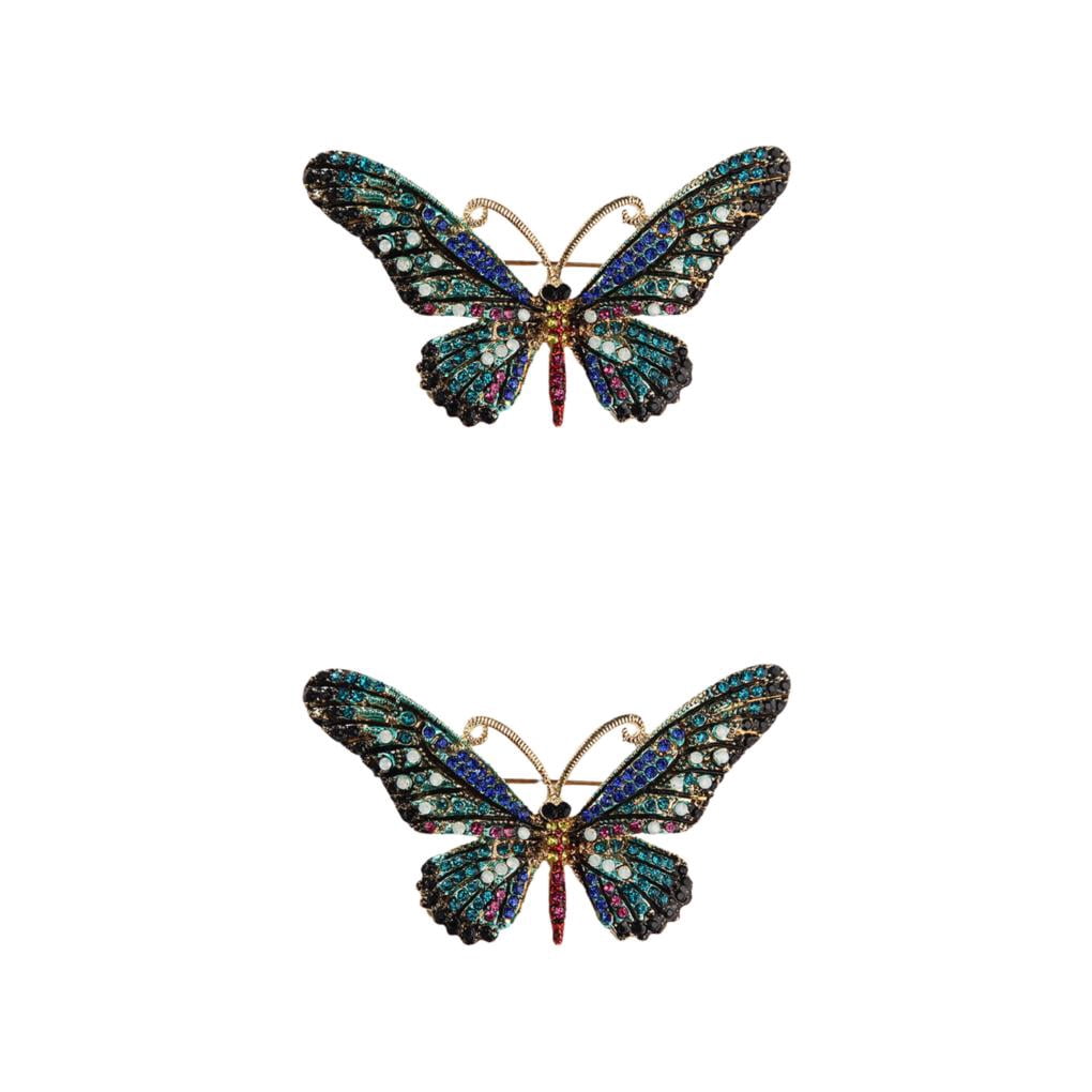 波と蝶 Baohd 1/2/3/5 Trendy Vintage Colorful Butterflies Brooch Pin For