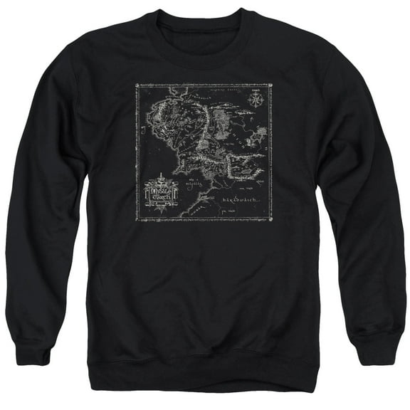 Lord Of The Rings Map Of Me Mens Crew Neck Sweatshirt
