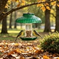 thumbnail image 2 of Bird Feeder Waterproof Cover,9.84 Inch Outdoor Weather Guard with Hook Up | Baffle Rain Protective Shelter for Backyard Terrace Station Bird Feeder Protection,Green, 2 of 7