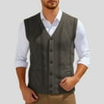 thumbnail image 2 of RMGVDSD Men's Sweater Vests V Neck Sleeveless Knitted Cardigan Vest Comfortable Button Sweater Vest Casual Pullover Fall Outwear Trendy Polo Sweater, 2 of 4