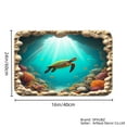 thumbnail image 4 of Spxubz Underwater Turtle Coral Reef Non Slip Flannel Floor Mat For Bathroom Kitchen Bedroom Decor 16x24 Inch, 4 of 5