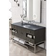 thumbnail image 3 of James Martin Furniture 864-V60S-CFO-3CSP 60 in. Sonoran Coffee Oak Single Bathroom Vanity with 3 cm Charcoal Soapstone Quartz Top & Sink, 3 of 7