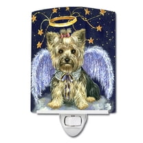 Caroline's Treasures PPP3131CNL Yorkie Christmas Family Tree Ceramic Night Light, 6x4x3", multicolor