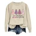 thumbnail image 2 of In October We Wear Pink Cancer Awareness Halloween Sweatshirts for Women Crewneck Graphic Sweatshirt Pullover, 2 of 4