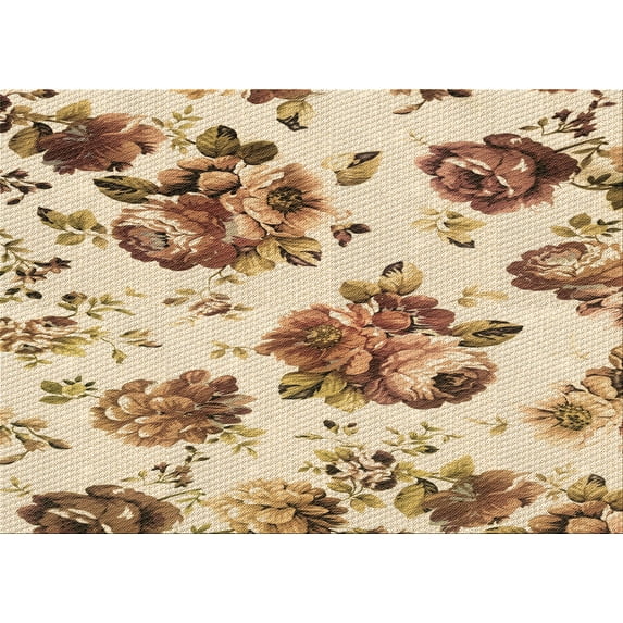 Ahgly Company Machine Washable Indoor Rectangle Transitional Khaki Gold Area Rugs, 7' x 10'
