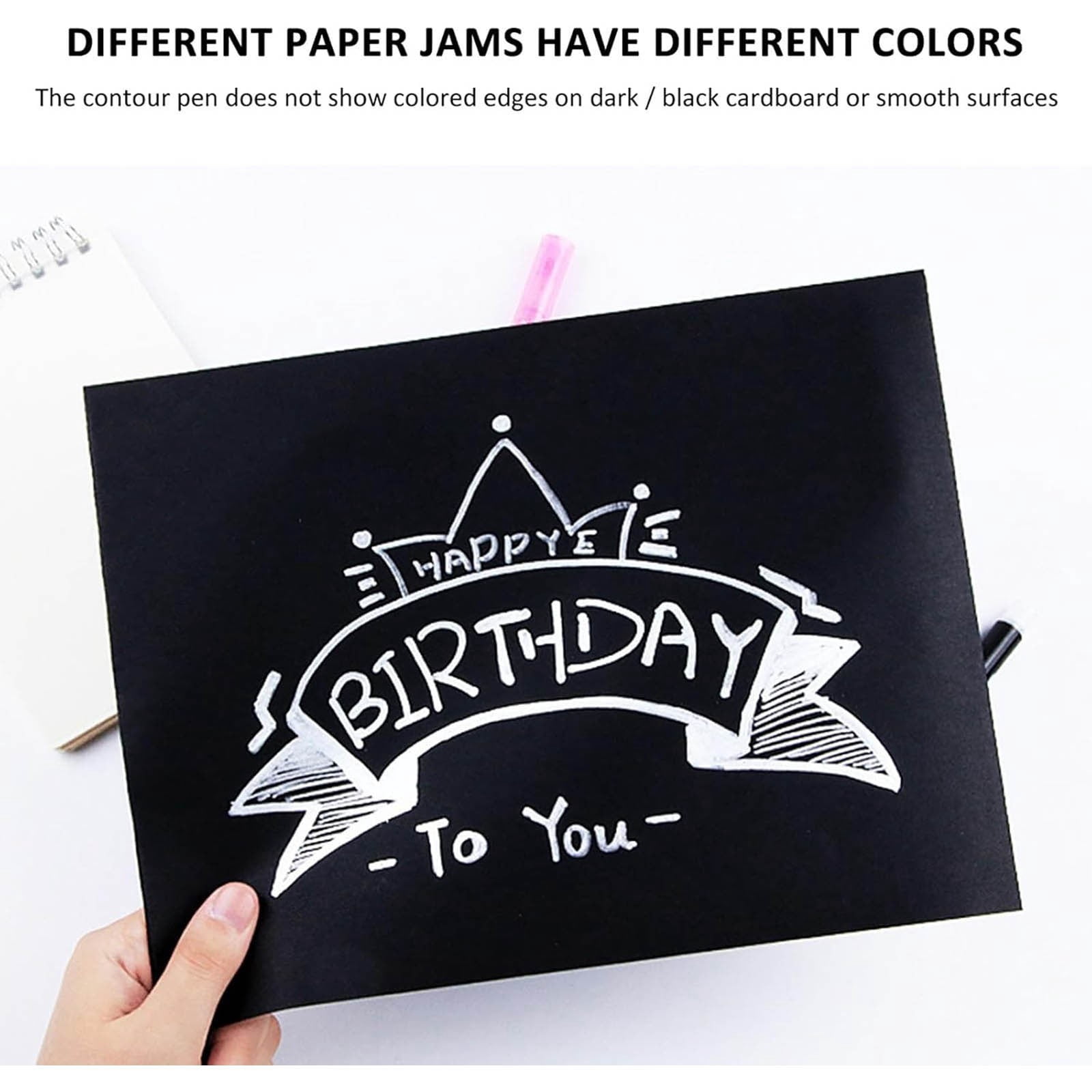 2Pcs Double Line Outliner Markers Coloring Lightstick Pens Acrylic Markers Brush Doodle Outline Pens Art Greeting Card Stocking Stuffers2ml Office&Craft&Stationery