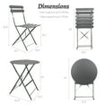 thumbnail image 3 of 3 Piece Bistro Folding Outdoor Furniture Set, Portable Design for Bistro and Balcony, 3 of 10