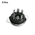 thumbnail image 3 of 8pin PCB Tube Socket Ceramics, Vacuum Tube Protect Tube Socket Black for 12AX7, 12AU7 Tube Pack of 3,GZS8-B2, 3 of 5