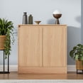 thumbnail image 6 of Buffet Cabinet with 2 Doors, Coffee Bar Cabinet with Adjustable Shelf, Modern Kitchen Buffet Sideboard with Storage for Living Room, Kitchen, Oak, 6 of 9
