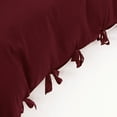 thumbnail image 5 of PiccoCasa 3Pcs Brushed Microfiber Duvet Cover Set Bedding Set with Bowtie, Burgundy King, 5 of 6