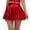 Red, variant on Mini Skirts for Women Fashion Solid Dazzling Pleated Skirt Stage Nightclub High Waist Slimming A Line Black L