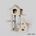 thumbnail image 4 of Algherohein Wooden Cat Trees and Towers with Space Capsule,46 in Cat Scratching,Pet Cat Gifts,Beige, 4 of 7