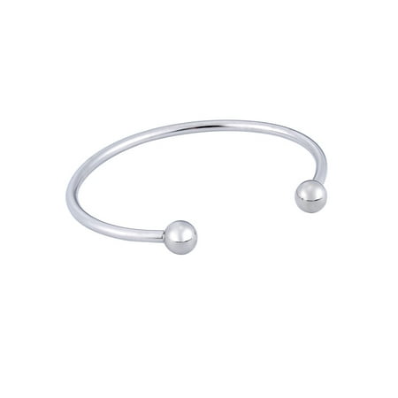 High Polish Cuff - Polished Stainless Steel Plain Round Fashion Open Cuff Bangle Bracelet